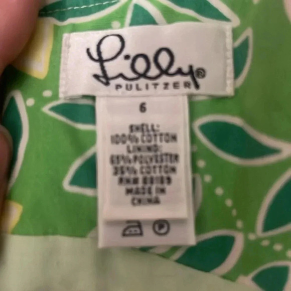 Lily Pulitzer Butterly Palm, Green & Pink Print Dress size 6 - Picture 13 of 13